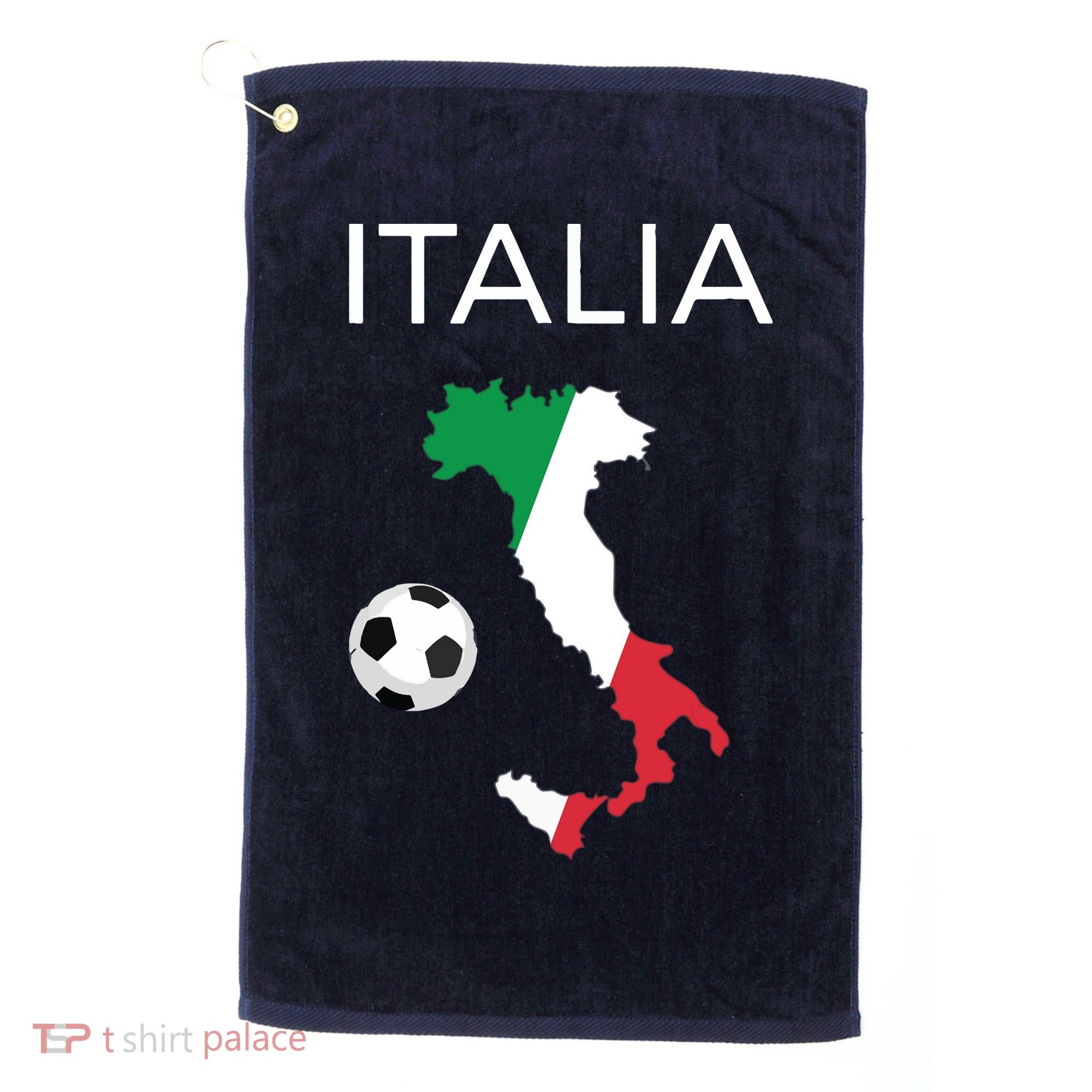 Italy Soccer Forza Azzurri Italian Italia Golf Towel