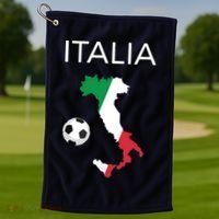 Italy Soccer Forza Azzurri Italian Italia Golf Towel thumb 1