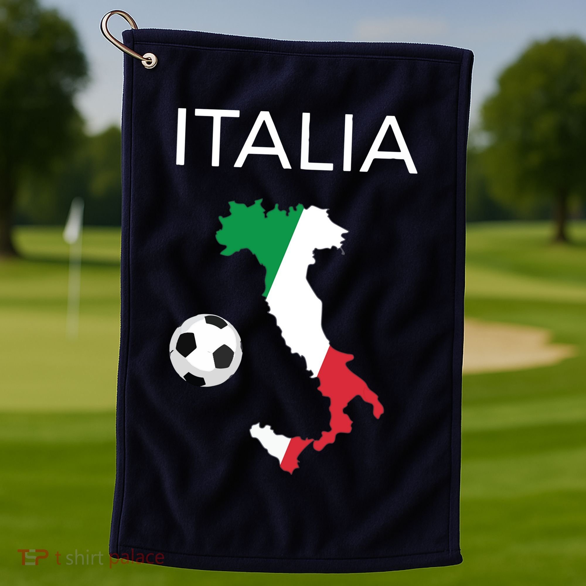 Italy Soccer Forza Azzurri Italian Italia Golf Towel