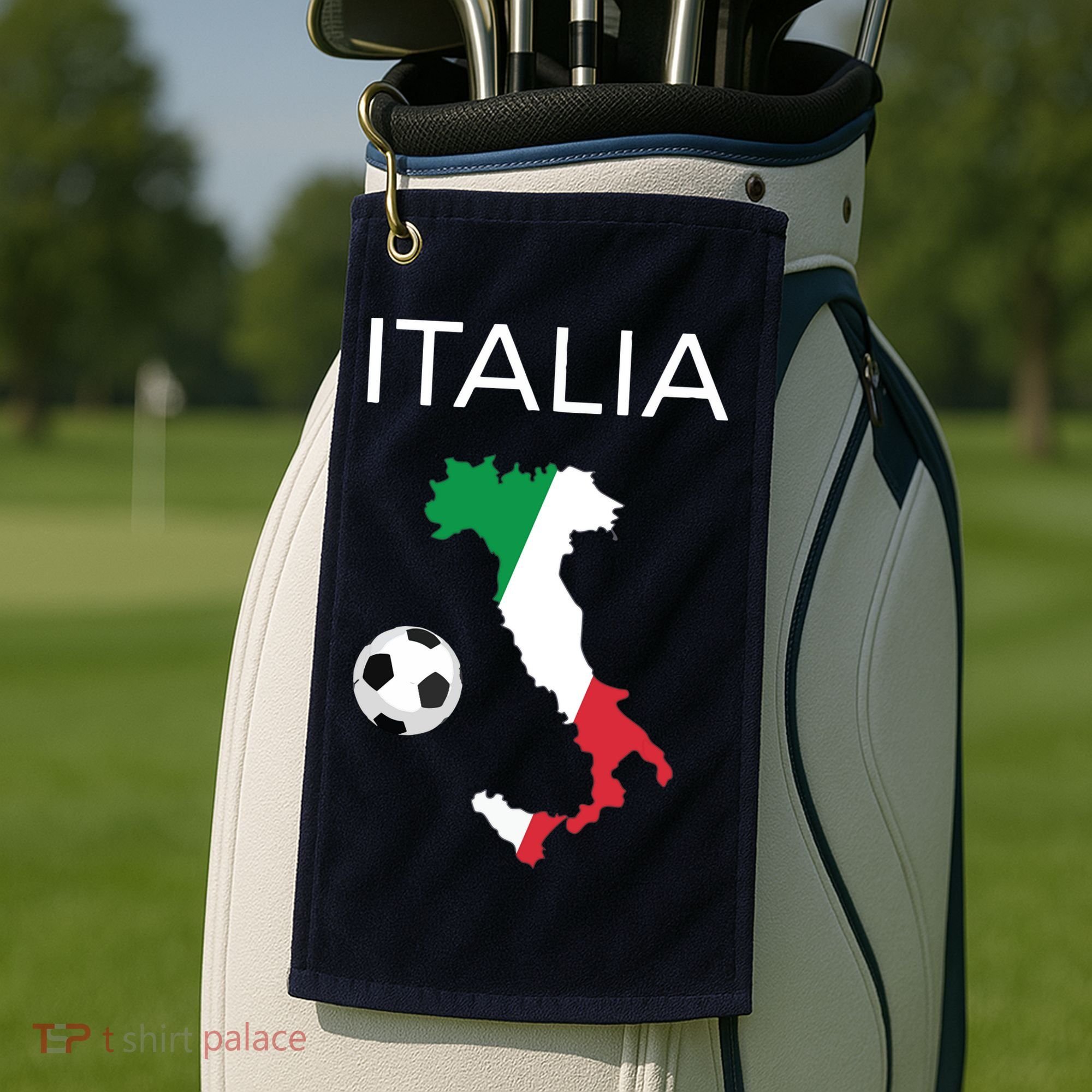 Italy Soccer Forza Azzurri Italian Italia Golf Towel