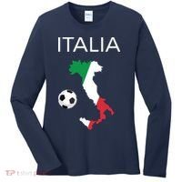 Italy Soccer Forza Azzurri Italian Italia Women's Long Sleeve Shirt thumb 0
