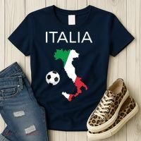 Italy Soccer Forza Azzurri Italian Italia Women's T-Shirt thumb 3
