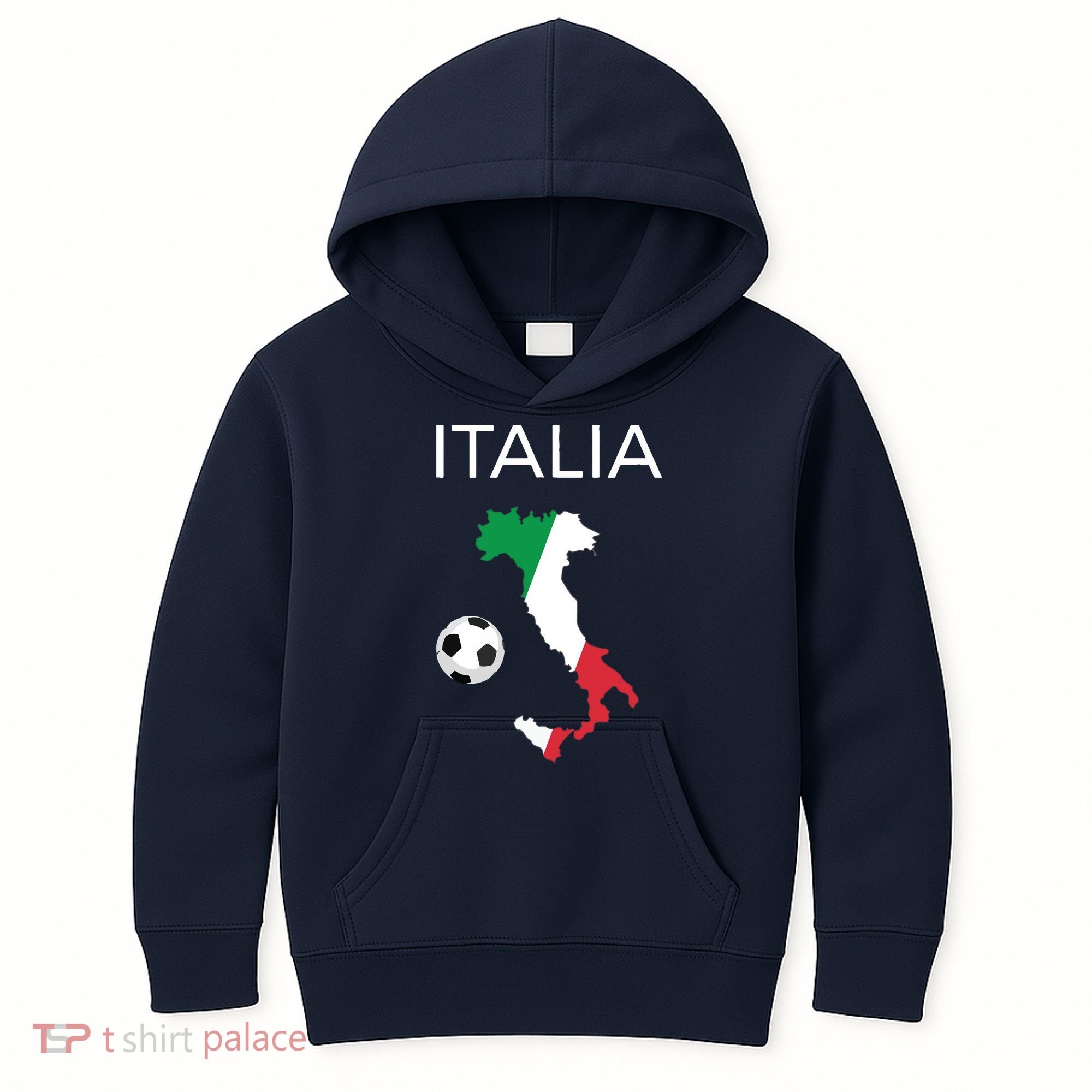 Italy Soccer Forza Azzurri Italian Italia Kids Hoodie