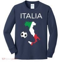 Italy Soccer Forza Azzurri Italian Italia Kids Long Sleeve Shirt thumb 0