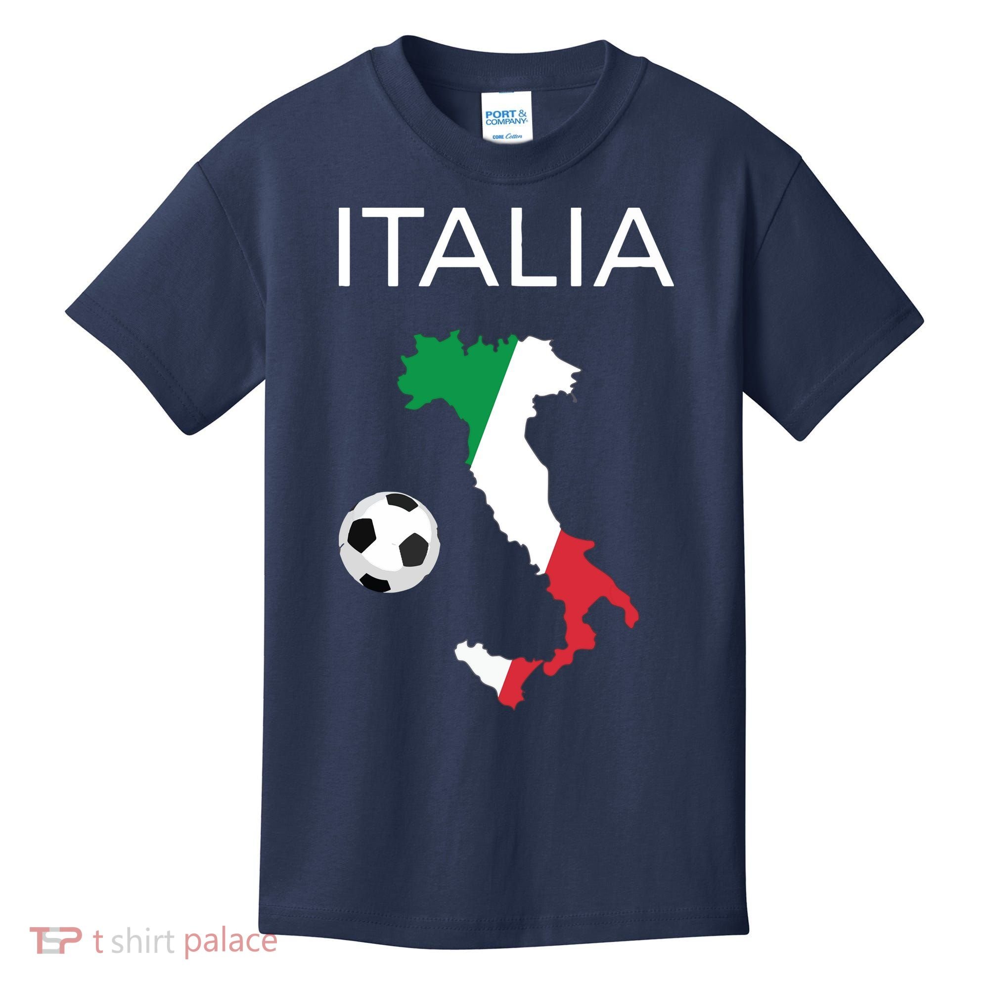 Italy Soccer Forza Azzurri Italian Italia Kids T-Shirt