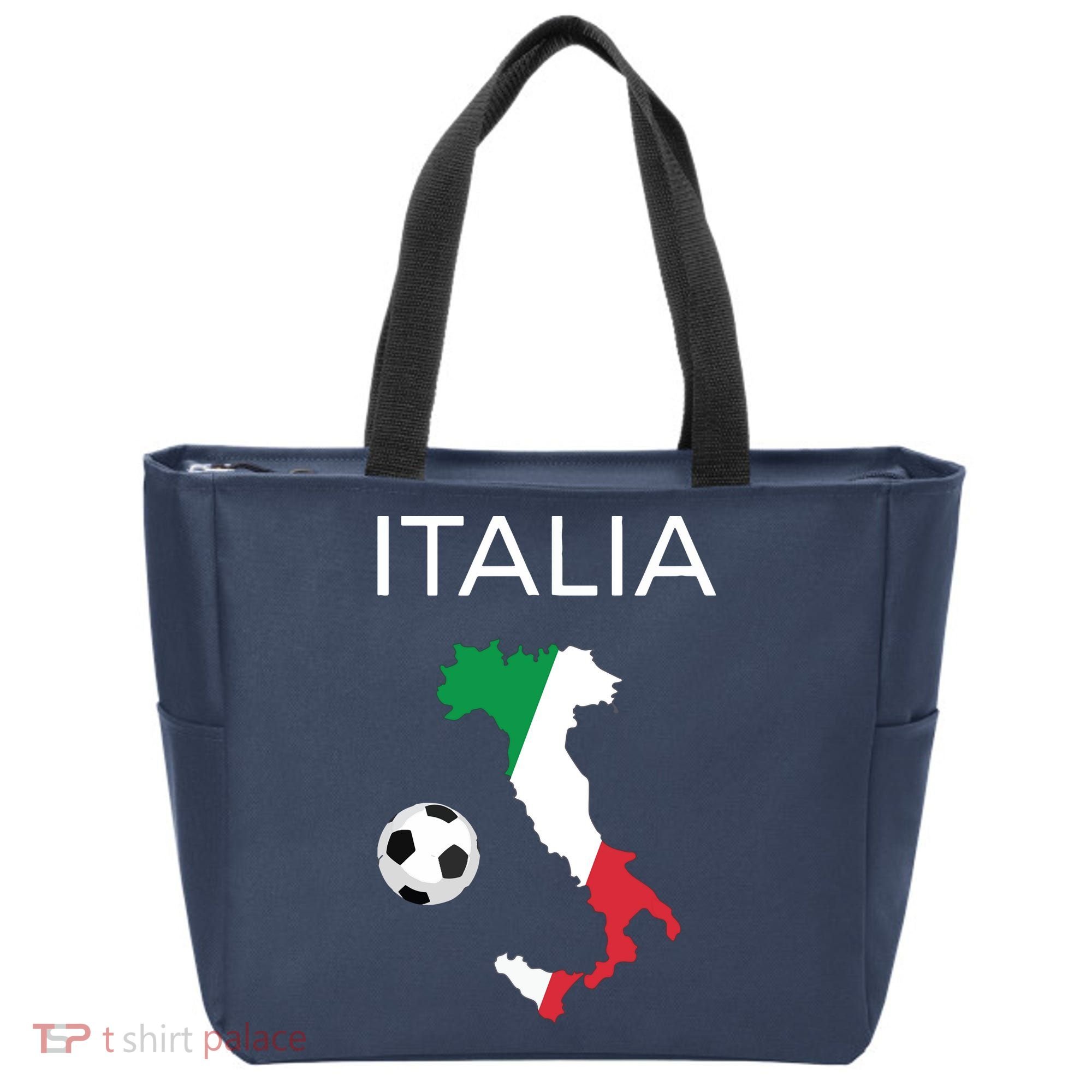 Italy Soccer Forza Azzurri Italian Italia Tote Bag