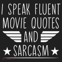 I Speak Fluent Movie Quotes And Sarcasm Funny Cinema Lover Beanie thumb 2