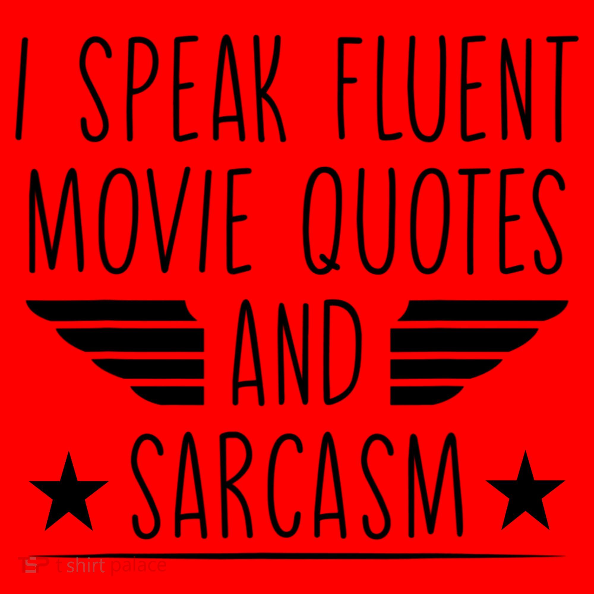 I Speak Fluent Movie Quotes And Sarcasm Funny Cinema Lover Santa Hat