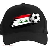 Iraq Soccer Flag Iraqi Five-Panel Snapback Cap thumb 0