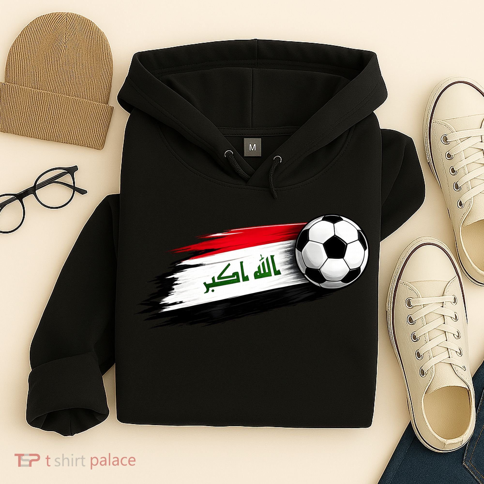 Iraq Soccer Flag Iraqi Hoodie