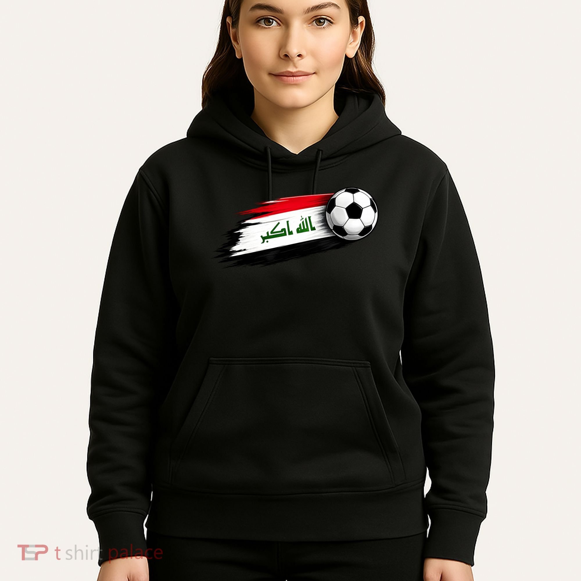 Iraq Soccer Flag Iraqi Hoodie
