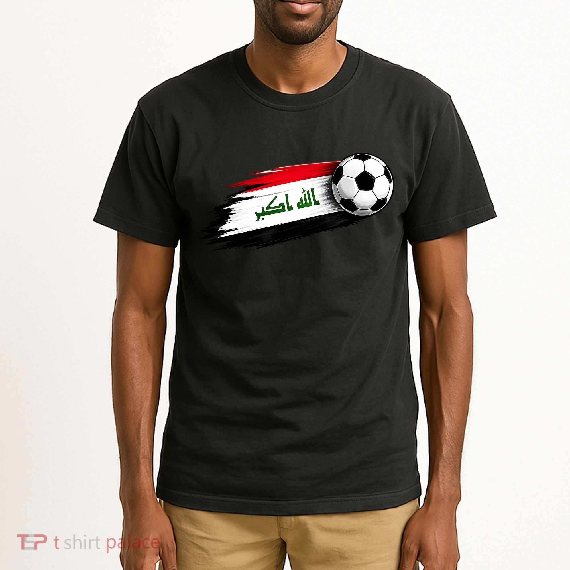 Iraq Soccer Flag Iraqi Tall T-Shirt
