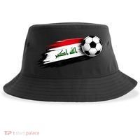 Iraq Soccer Flag Iraqi Sustainable Bucket Hat thumb 0