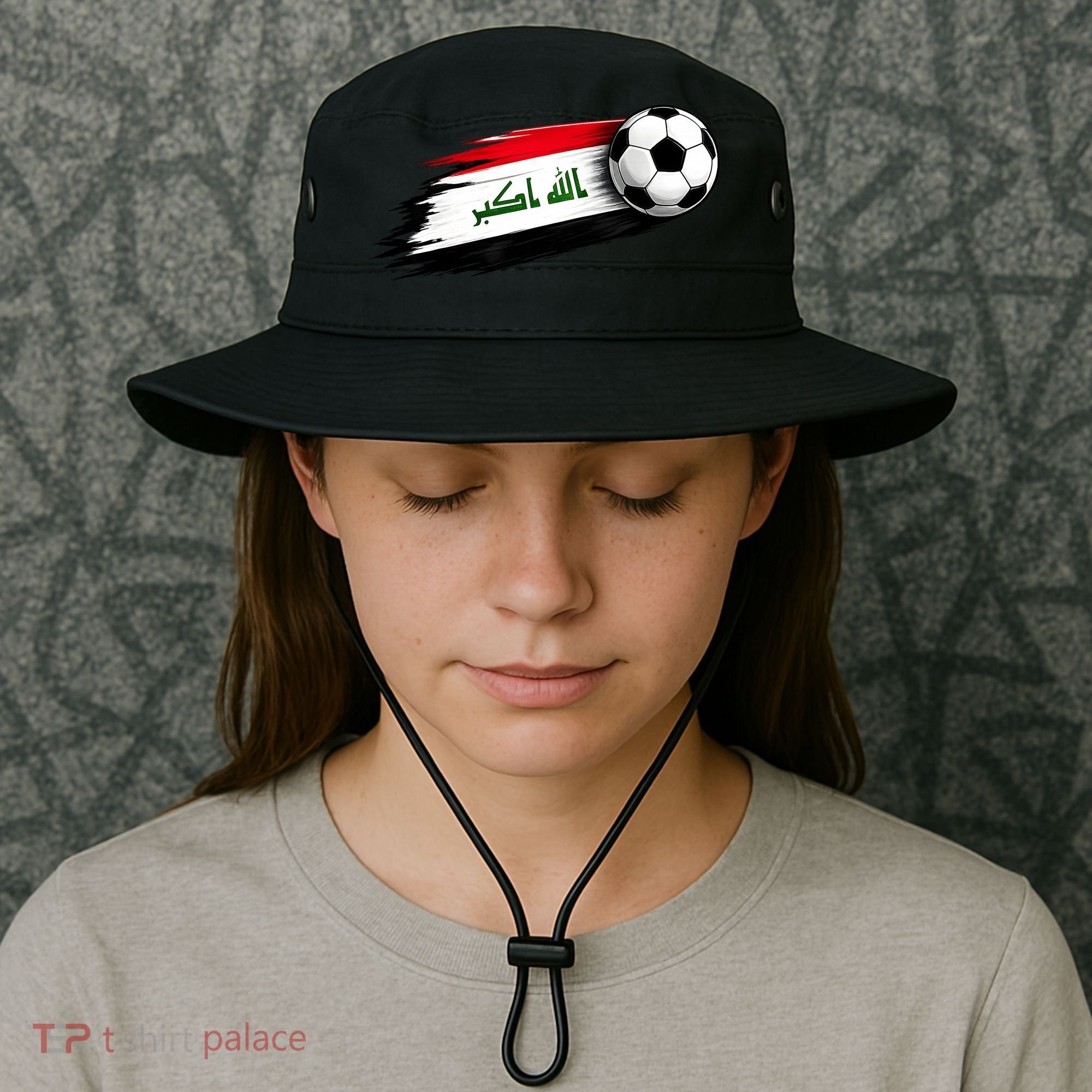 Iraq Soccer Flag Iraqi Bucket Hat