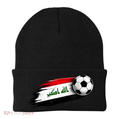 Iraq Soccer Flag Iraqi Beanie