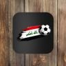 Iraq Soccer Flag Iraqi Coaster