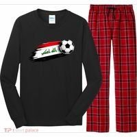 Iraq Soccer Flag Iraqi Long Sleeve Pajama Set thumb 0
