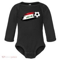 Iraq Soccer Flag Iraqi Baby Long Sleeve Bodysuit thumb 0