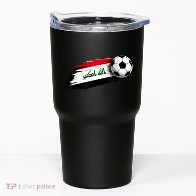 Iraq Soccer Flag Iraqi Tumbler