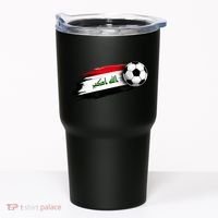 Iraq Soccer Flag Iraqi Tumbler thumb 0