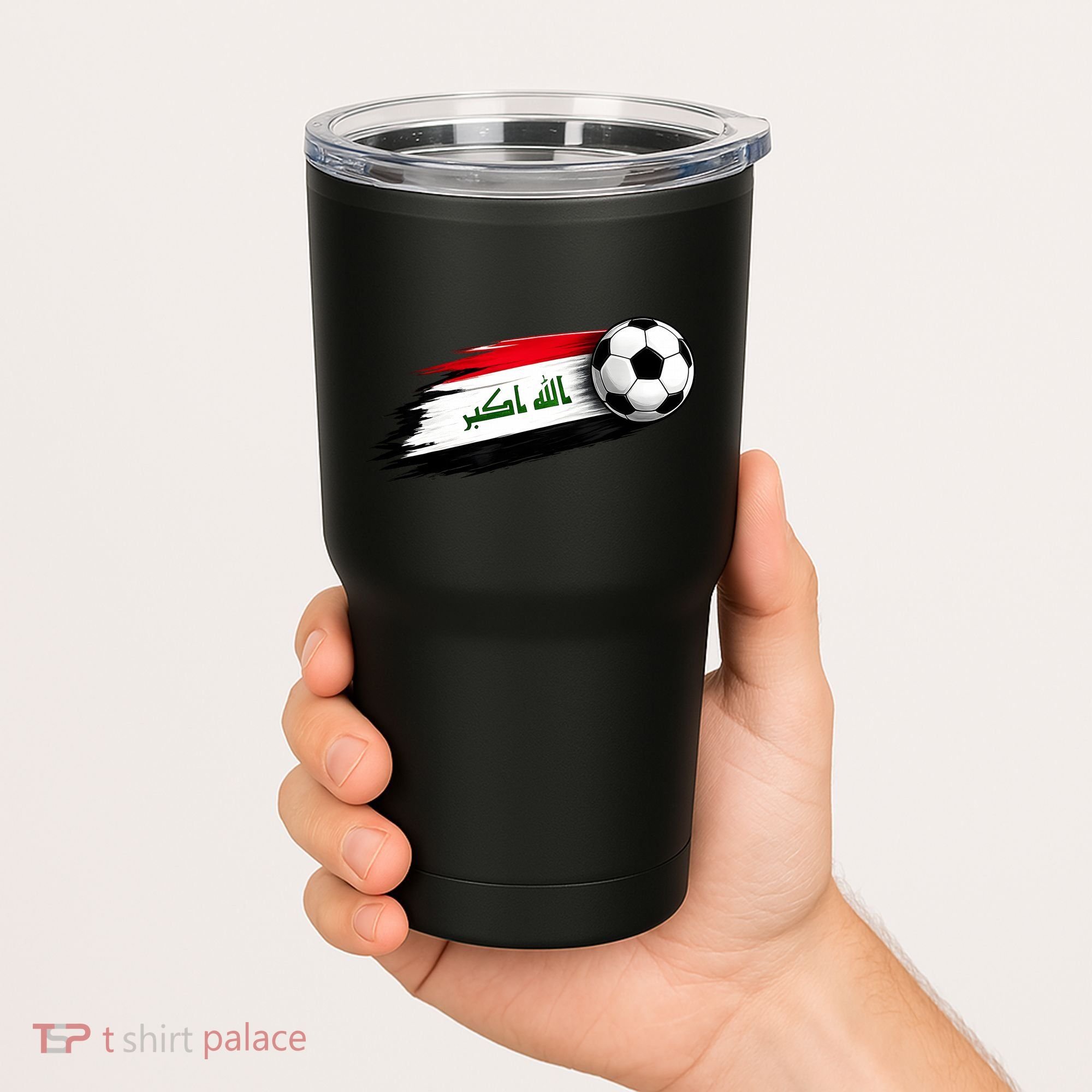 Iraq Soccer Flag Iraqi Tumbler