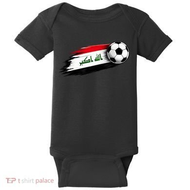 Iraq Soccer Flag Iraqi Baby Bodysuit