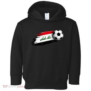 Iraq Soccer Flag Iraqi Toddler Hoodie