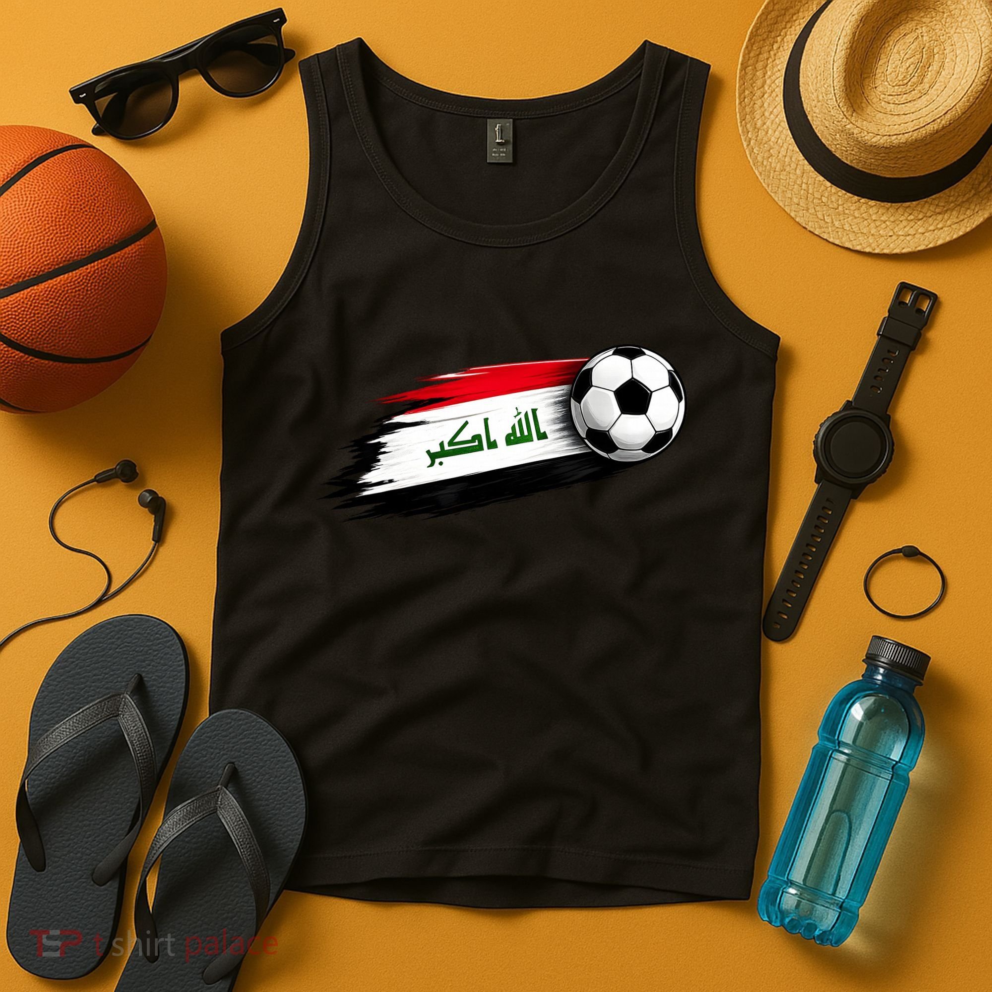 Iraq Soccer Flag Iraqi Tank Top