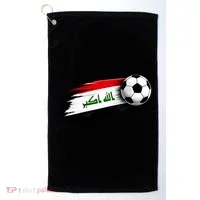 Iraq Soccer Flag Iraqi Golf Towel thumb 0