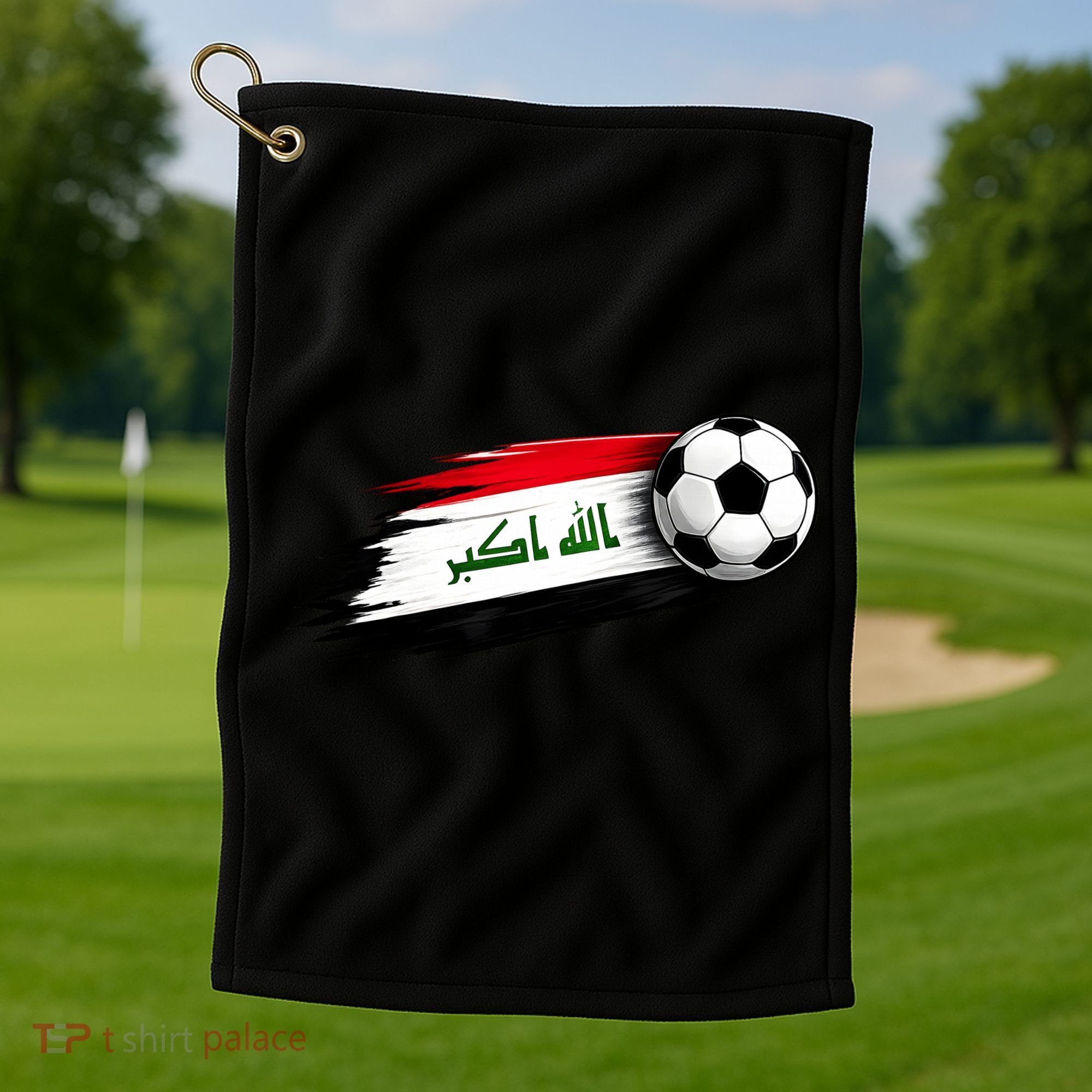 Iraq Soccer Flag Iraqi Golf Towel