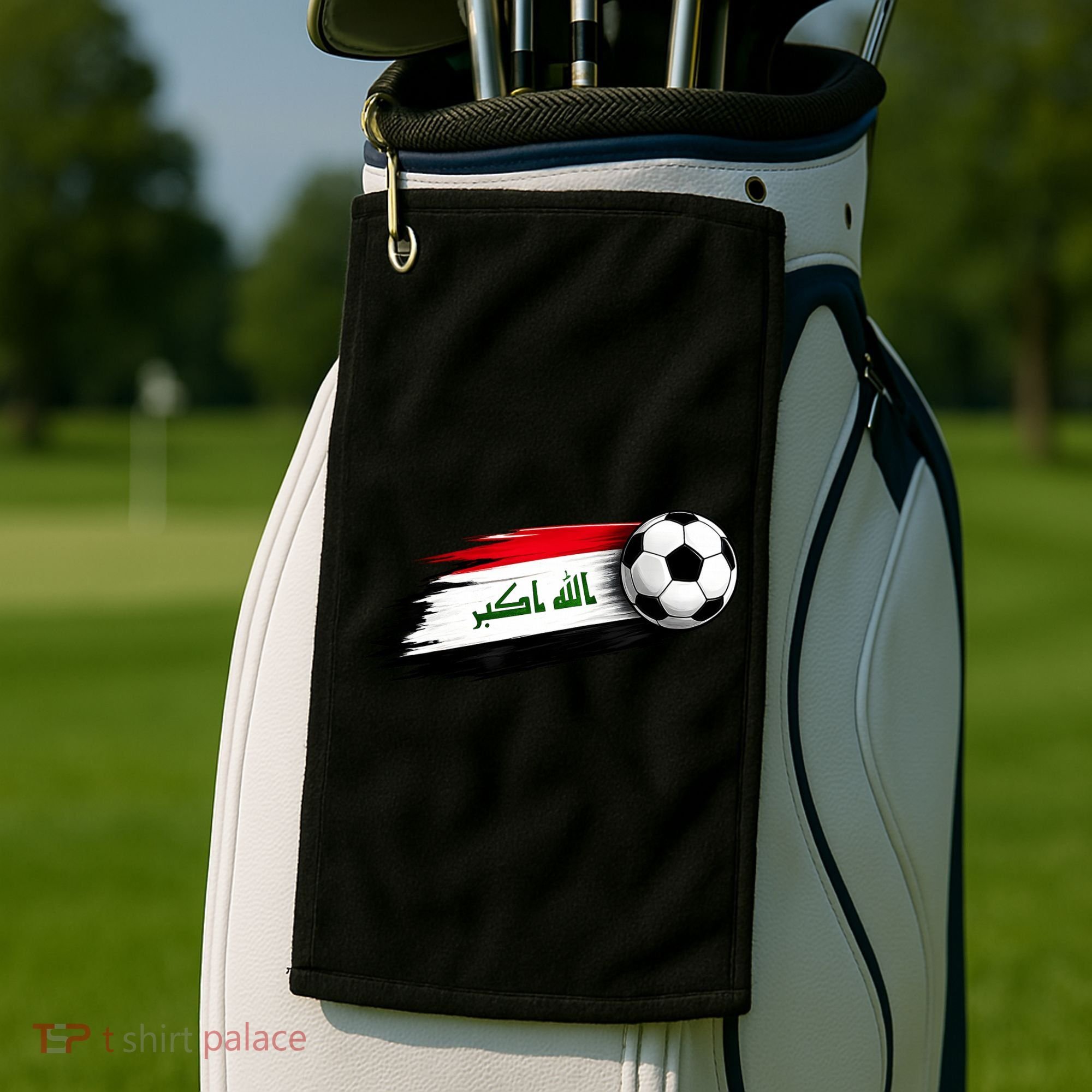 Iraq Soccer Flag Iraqi Golf Towel