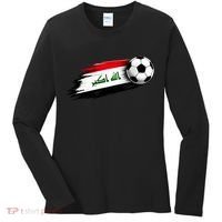 Iraq Soccer Flag Iraqi Women's Long Sleeve Shirt thumb 0
