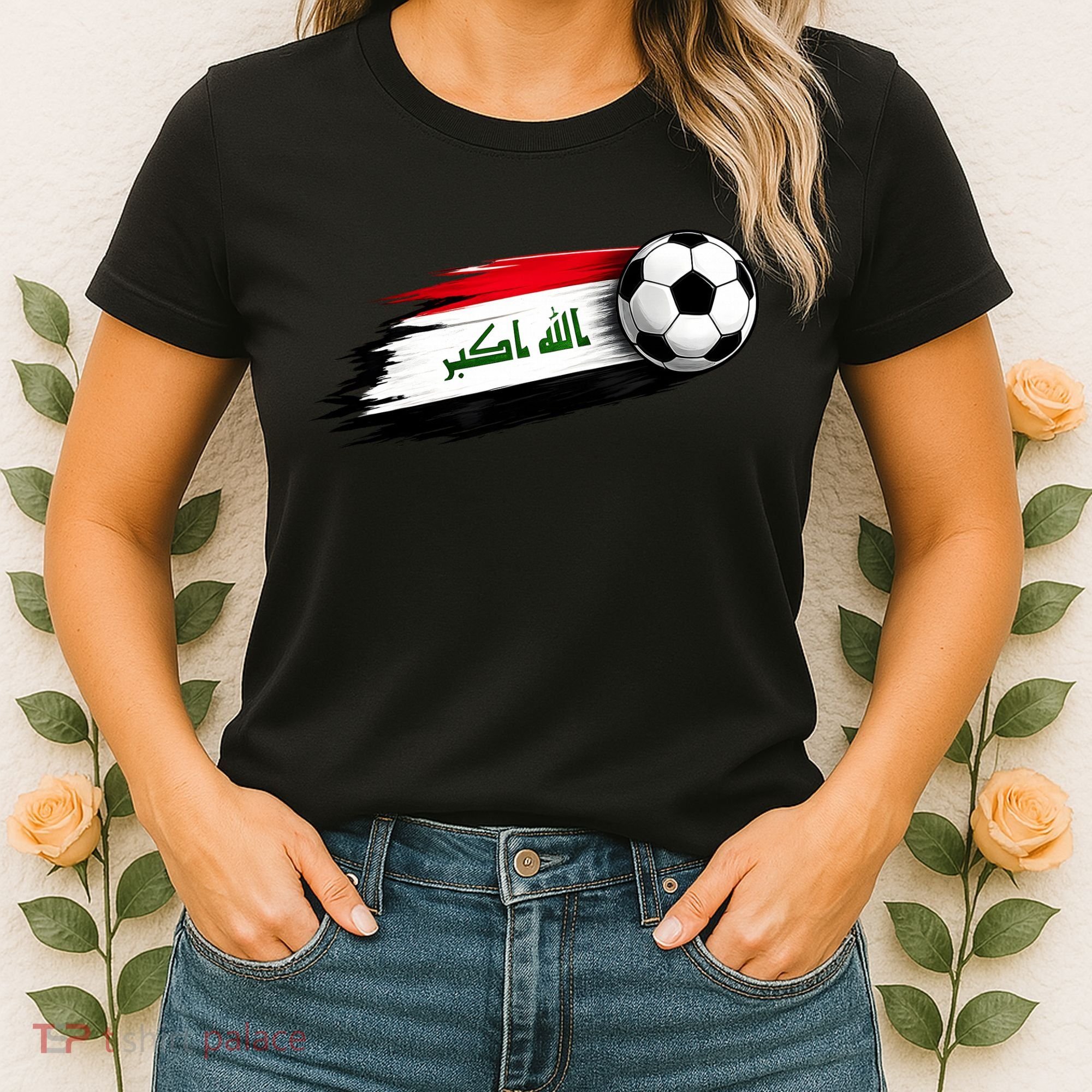 Iraq Soccer Flag Iraqi Women's T-Shirt