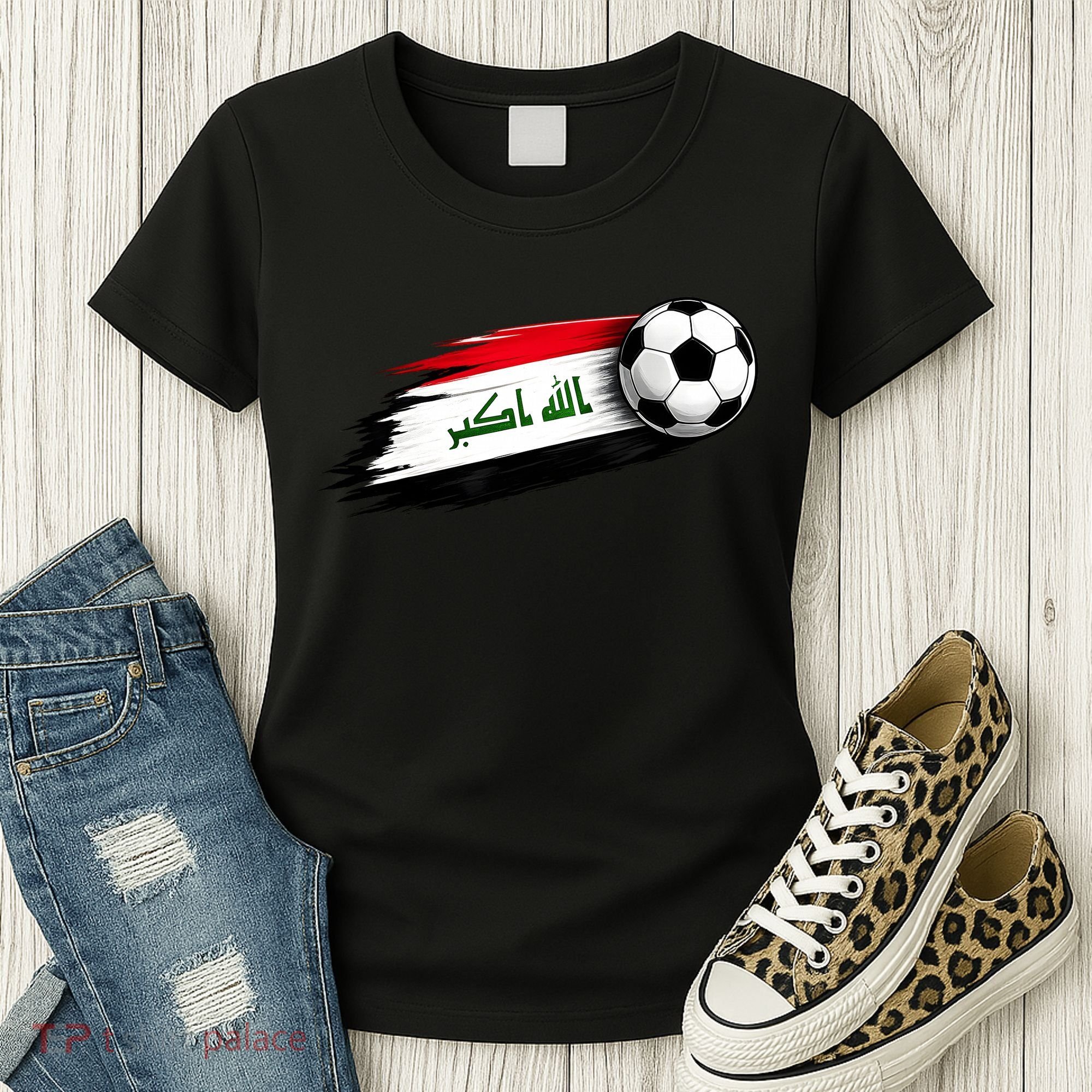 Iraq Soccer Flag Iraqi Women's T-Shirt
