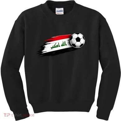 Iraq Soccer Flag Iraqi Kids Sweatshirt