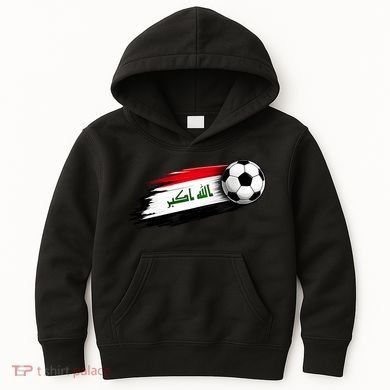 Iraq Soccer Flag Iraqi Kids Hoodie
