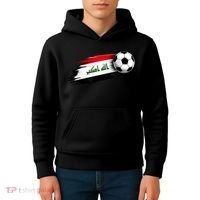 Iraq Soccer Flag Iraqi Kids Hoodie thumb 4