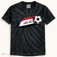 Iraq Soccer Flag Iraqi Kids Tie-Dye T-Shirt thumb 0