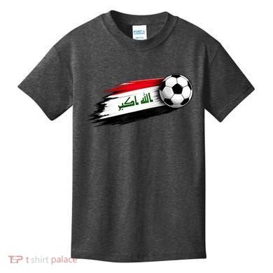 Iraq Soccer Flag Iraqi Kids T-Shirt