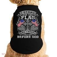 I Stand For The Flag And I Kneel Before God Gift Doggie Tank thumb 0