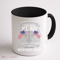 I Stand For The Flag And I Kneel Before God Gift Coffee Mug thumb 1