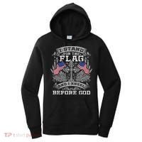 I Stand For The Flag And I Kneel Before God Gift Women's Hoodie thumb 0