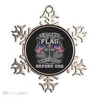 I Stand For The Flag And I Kneel Before God Gift Ornament thumb 0