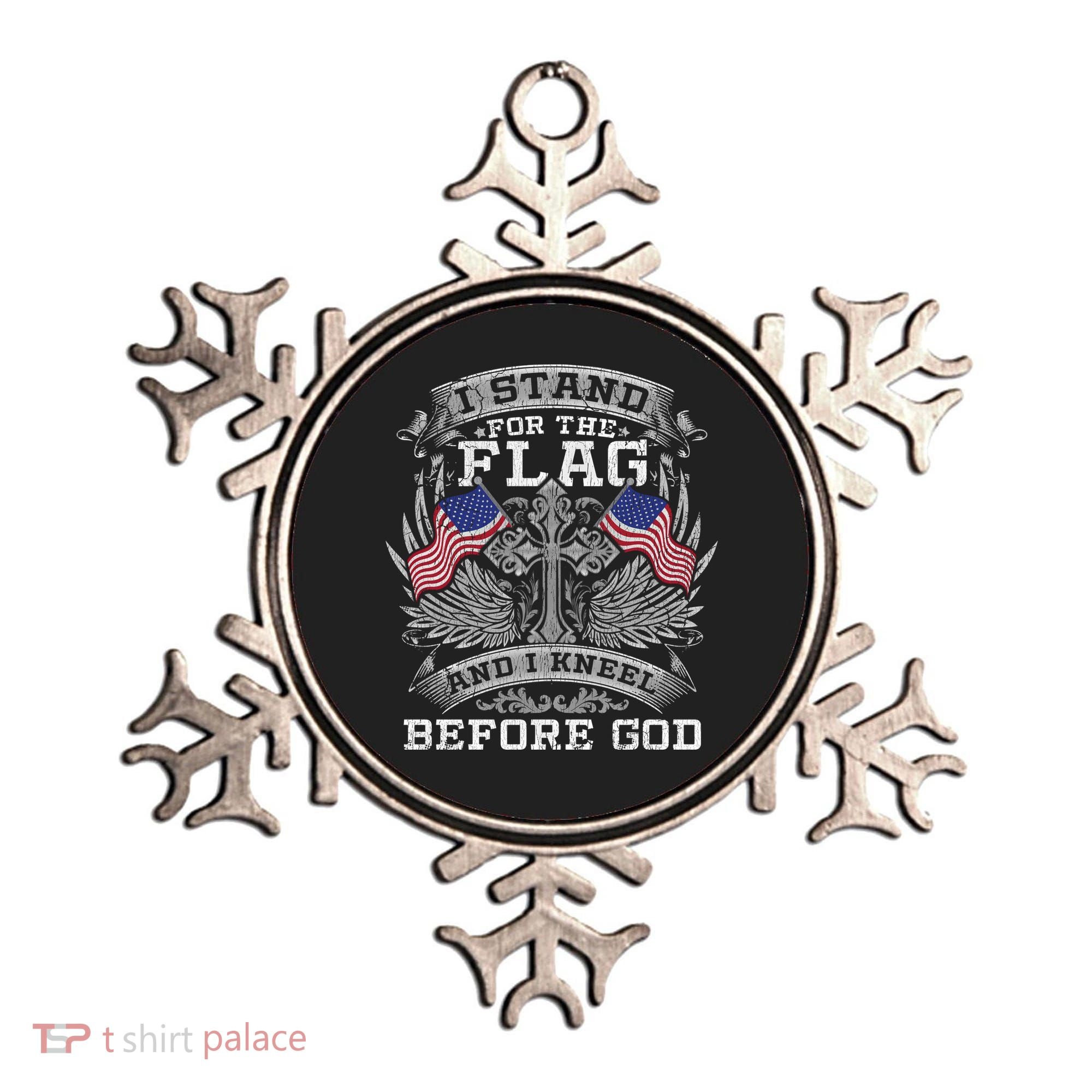 I Stand For The Flag And I Kneel Before God Gift Ornament