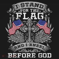 I Stand For The Flag And I Kneel Before God Gift Ornament thumb 1
