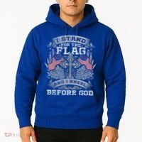 I Stand For The Flag And I Kneel Before God Gift Hoodie thumb 2