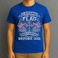 I Stand For The Flag And I Kneel Before God Gift T-Shirt thumb 3