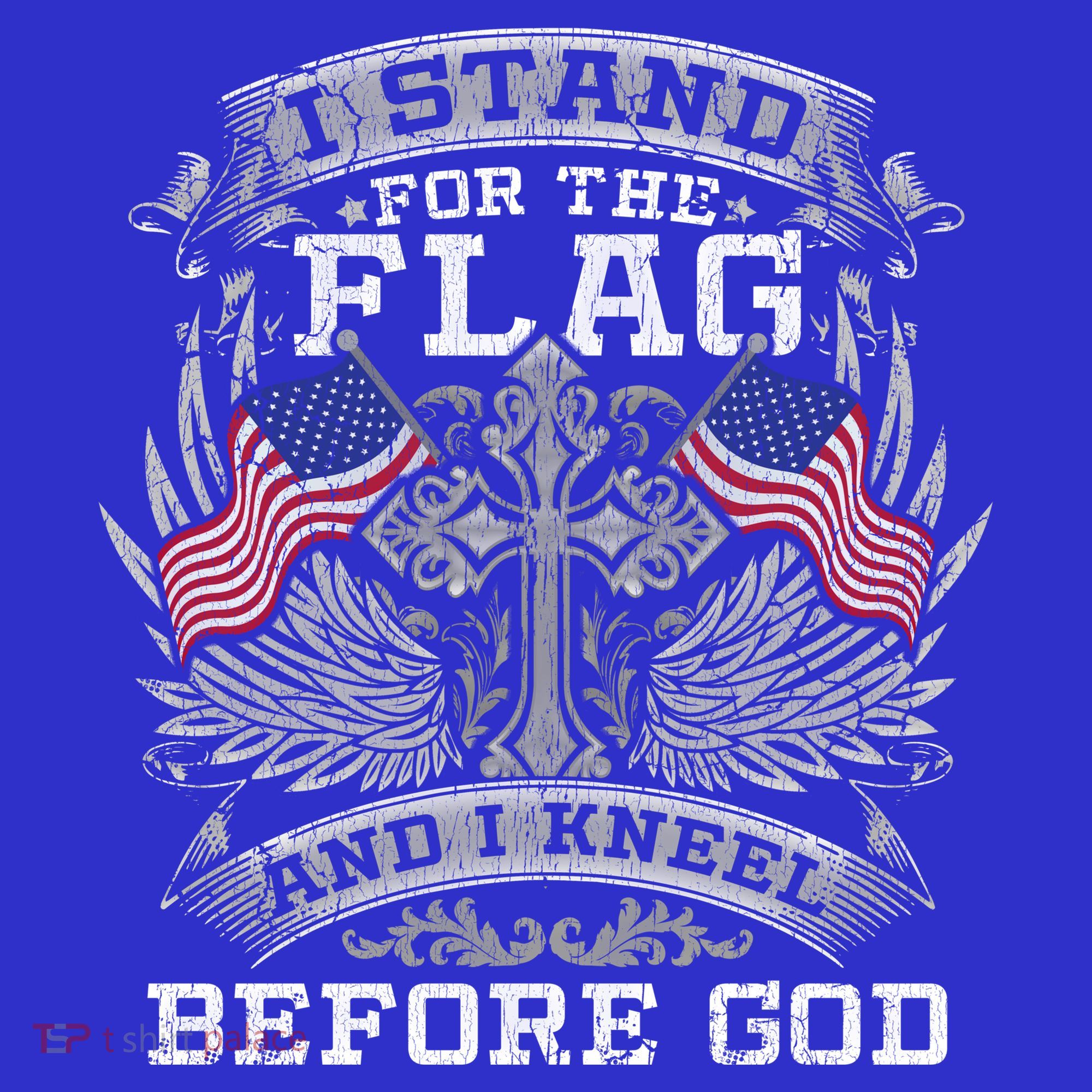 I Stand For The Flag And I Kneel Before God Gift Polo