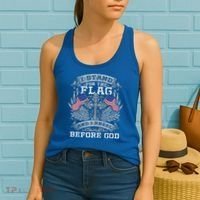 I Stand For The Flag And I Kneel Before God Gift Women's Tank Top thumb 2