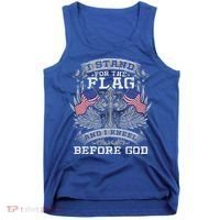 I Stand For The Flag And I Kneel Before God Gift Tank Top thumb 0